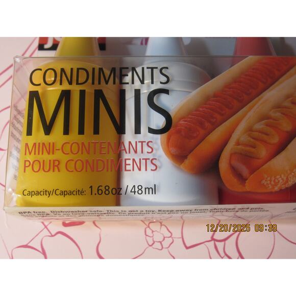 3-Pack Mini Condiment Containers - Picture 2 of 3